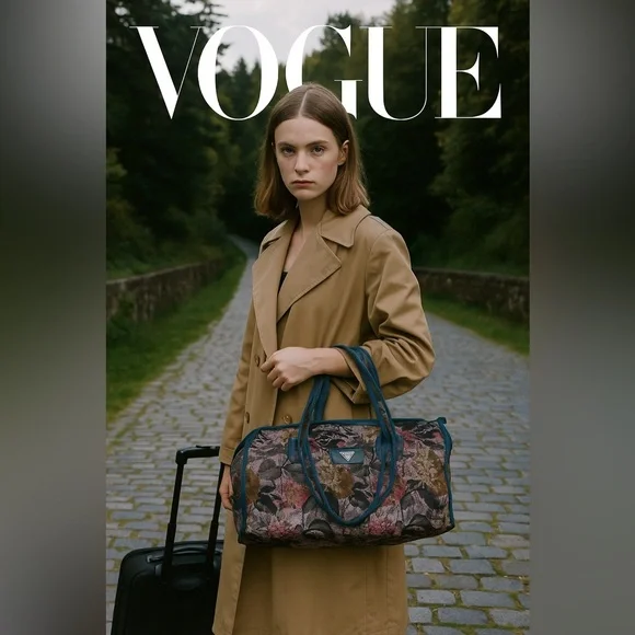 VINTAGE Tapestry Weekender Duffle Bag Riviera - Picture 7 of 7